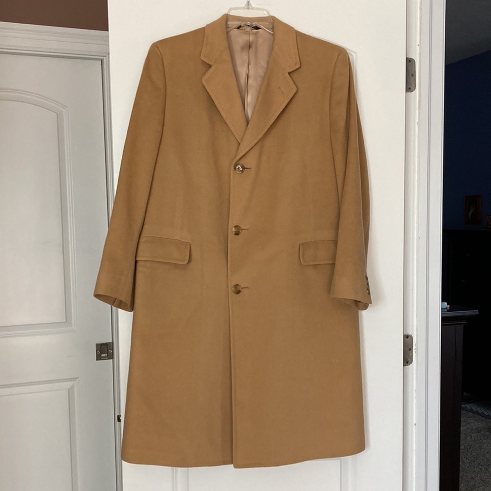 Vintage Men’s 1970s Dhalishan Mongolian Cashmere Coat by Walkers- 42 R